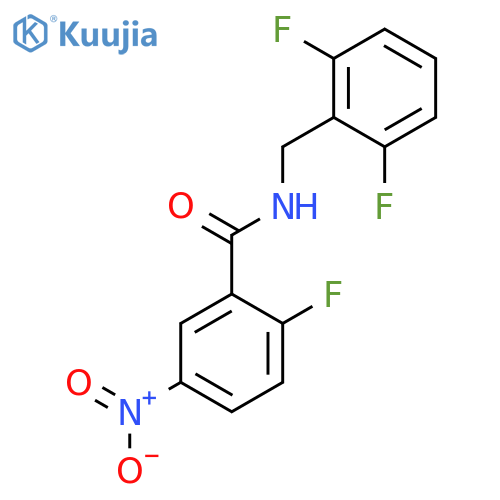 Benzamide, N-[(2,6-difluorophenyl)methyl]-2-fluoro-5-nitro- structure