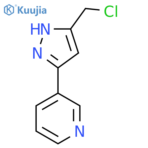 3-(5-(chloromethyl)-1H-pyrazol-3-yl)pyridine structure
