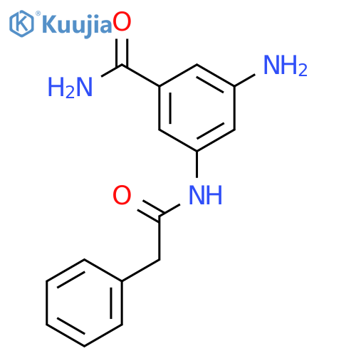 Benzeneacetamide, N-[3-amino-5-(aminocarbonyl)phenyl]- structure