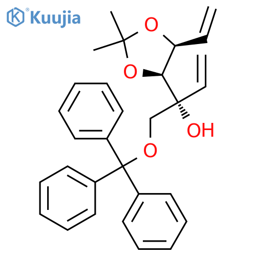 (R)-2-((4s,5s)-2,2-dimethyl-5-vinyl-1,3-dioxolan-4-yl)-1-(trityloxy)but-3-en-2-ol structure