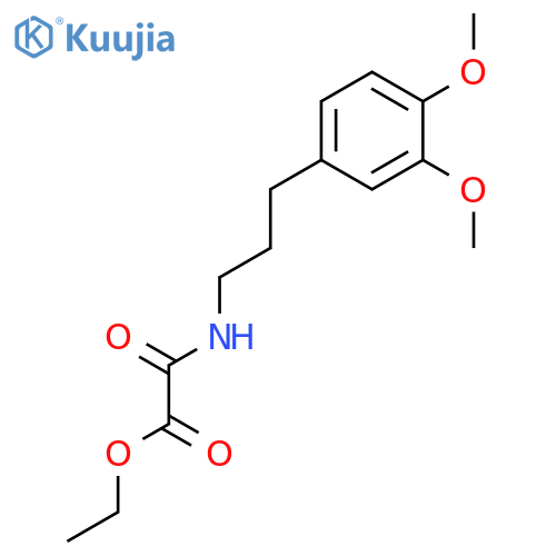 ACETIC ACID, [[3-(3,4-DIMETHOXYPHENYL)PROPYL]AMINO]OXO-, ETHYL ESTER structure