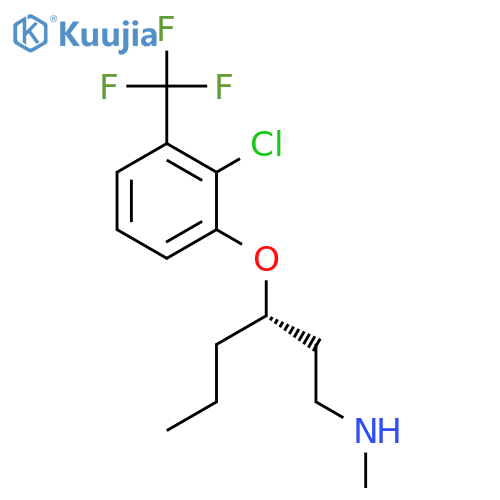 1-HEXANAMINE, 3-[2-CHLORO-3-(TRIFLUOROMETHYL)PHENOXY]-N-METHYL-, (3S)- structure