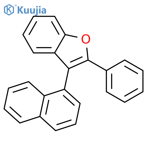 BENZOFURAN, 3-(1-NAPHTHALENYL)-2-PHENYL- structure