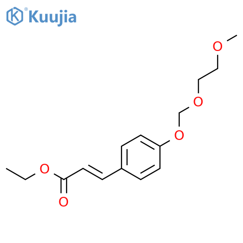 2-PROPENOIC ACID, 3-[4-[(2-METHOXYETHOXY)METHOXY]PHENYL]-, ETHYL ESTER structure