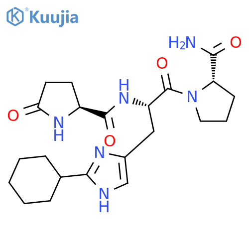 L-Prolinamide, 5-oxo-L-prolyl-2-cyclohexyl-L-histidyl- structure