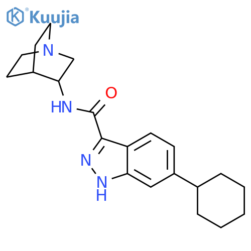 1H-Indazole-3-carboxamide,N-(3S)-1-azabicyclo[2.2.2]oct-3-yl-6-cyclohexyl- structure