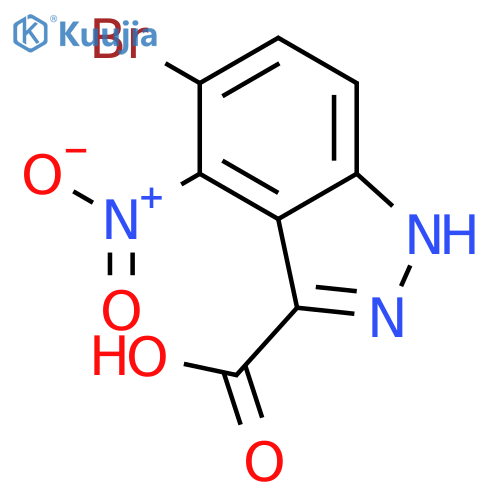 5-bromo-4-nitro-1H-indazole-3-carboxylic acid structure