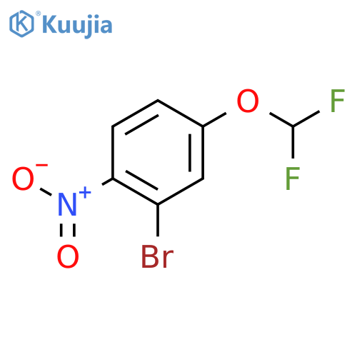 Benzene, 2-bromo-4-(difluoromethoxy)-1-nitro- structure