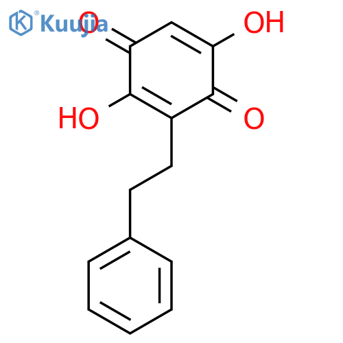 2,5-CYCLOHEXADIENE-1,4-DIONE, 2,5-DIHYDROXY-3-(2-PHENYLETHYL)- structure