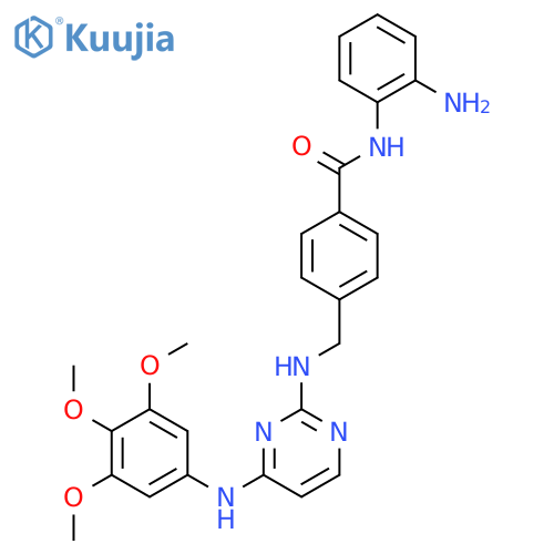 Benzamide,N-(2-aminophenyl)-4-[[[4-[(3,4,5-trimethoxyphenyl)amino]-2-pyrimidinyl]amino]methyl]- structure