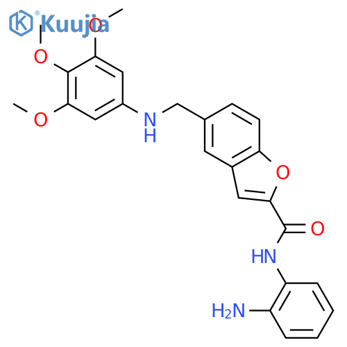 2-Benzofurancarboxamide,N-(2-aminophenyl)-5-[[(3,4,5-trimethoxyphenyl)amino]methyl]- structure