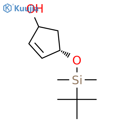 2-CYCLOPENTEN-1-OL, 4-[[(1,1-DIMETHYLETHYL)DIMETHYLSILYL]OXY]-, (4S)- structure