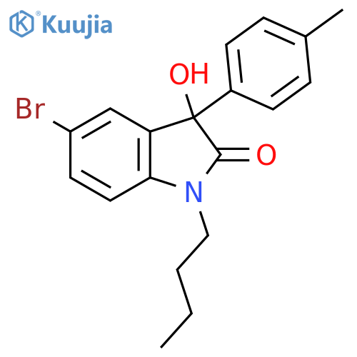 5-Bromo-1-butyl-3-hydroxy-3-(4-methylphenyl)-2,3-dihydro-1H-indol-2-one structure