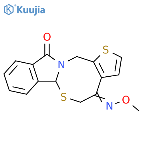 (8Z)-8-(methoxyimino)-4,10-dithia-1-azatetracyclo[9.7.0.0^{3,7}.0^{12,17}]octadeca-3(7),5,12(17),13,15-pentaen-18-one structure
