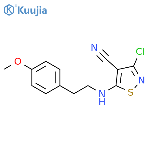 3-Chloro-5-(4-methoxyphenethyl)amino-4-isothiazolecarbonitrile structure