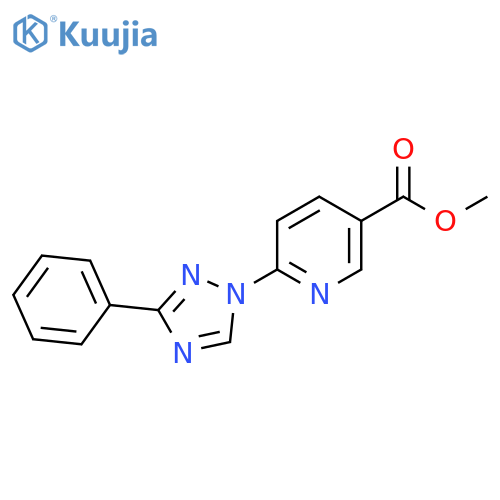 methyl 6-(3-phenyl-1H-1,2,4-triazol-1-yl)nicotinate structure