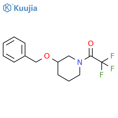 1-[3-(benzyloxy)piperidin-1-yl]-2,2,2-trifluoroethan-1-one structure