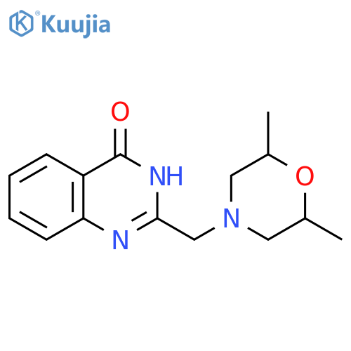 2-[(2,6-dimethylmorpholin-4-yl)methyl]-3,4-dihydroquinazolin-4-one structure