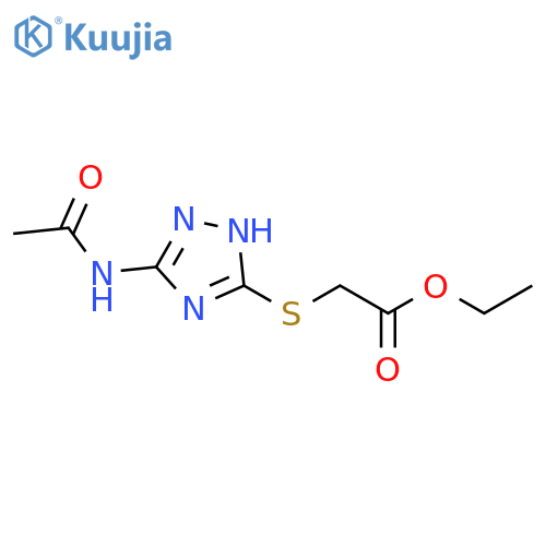 ethyl 2-[(3-acetamido-1H-1,2,4-triazol-5-yl)sulfanyl]acetate structure