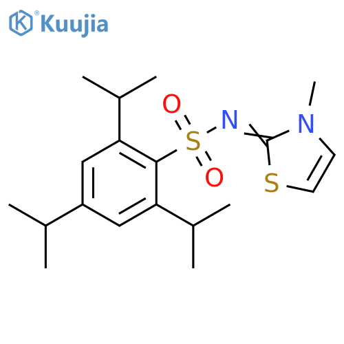 2,4,6-Triisopropyl-N-3-methyl-1,3-thiazol-2(3H)-ylidenbenzenesulfonamide structure