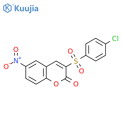 3-(4-Chlorobenzenesulfonyl)-6-nitro-2H-chromen-2-one structure