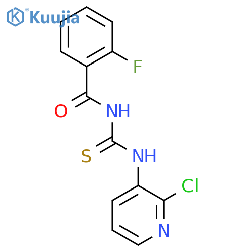 1-(2-chloropyridin-3-yl)-3-(2-fluorobenzoyl)thiourea structure