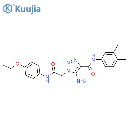 5-amino-N-(3,4-dimethylphenyl)-1-{(4-ethoxyphenyl)carbamoylmethyl}-1H-1,2,3-triazole-4-carboxamide structure