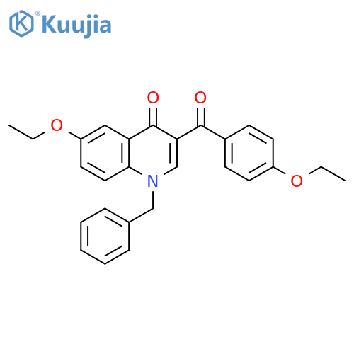1-benzyl-6-ethoxy-3-(4-ethoxybenzoyl)-1,4-dihydroquinolin-4-one structure