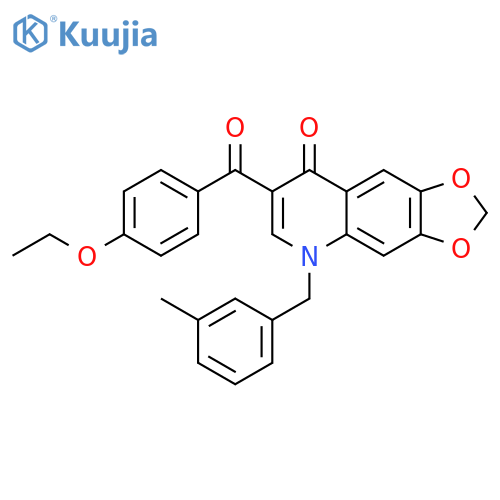 7-(4-ethoxybenzoyl)-5-(3-methylphenyl)methyl-2H,5H,8H-1,3dioxolo4,5-gquinolin-8-one structure