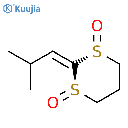 1,3-Dithiane, 2-(2-methylpropylidene)-, 1,3-dioxide, (1R,3R)- structure