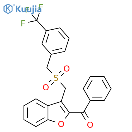 2-benzoyl-3-({[3-(trifluoromethyl)phenyl]methanesulfonyl}methyl)-1-benzofuran structure