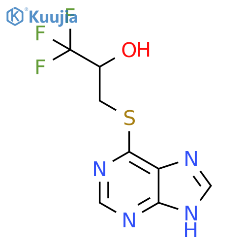 1,1,1-trifluoro-3-(9H-purin-6-ylsulfanyl)propan-2-ol structure