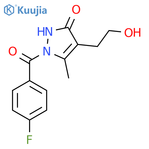 1-(4-Fluorobenzoyl)-4-(2-hydroxyethyl)-5-methyl-1,2-dihydro-3H-pyrazol-3-one structure