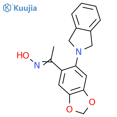 1-[6-(1,3-DIHYDRO-2H-ISOINDOL-2-YL)-1,3-BENZODIOXOL-5-YL]-1-ETHANONE OXIME structure