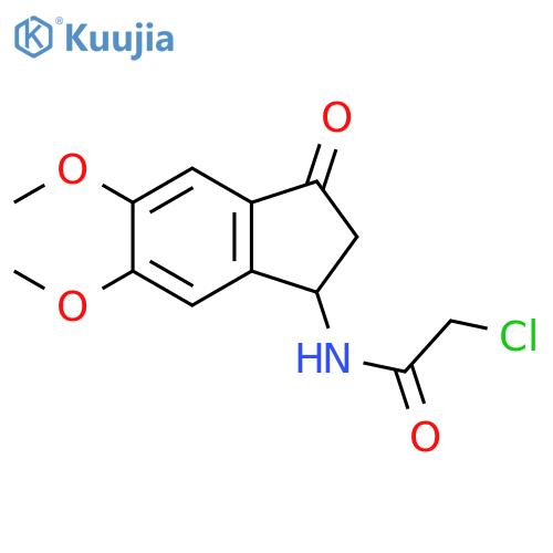 2-chloro-N-(5,6-dimethoxy-3-oxo-2,3-dihydro-1H-inden-1-yl)acetamide structure