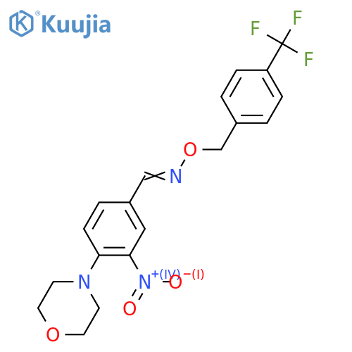 4-MORPHOLINO-3-NITROBENZENECARBALDEHYDE O-[4-(TRIFLUOROMETHYL)BENZYL]OXIME structure