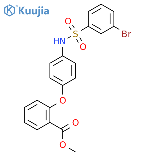 Methyl 2-(4-{[(3-bromophenyl)sulfonyl]amino}phenoxy)benzenecarboxylate structure