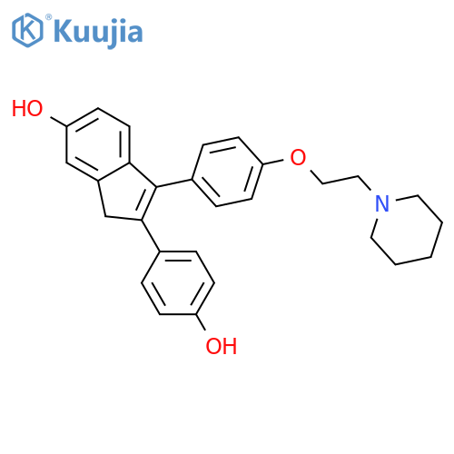 1H-Inden-6-ol, 2-(4-hydroxyphenyl)-3-[4-[2-(1-piperidinyl)ethoxy]phenyl]- structure