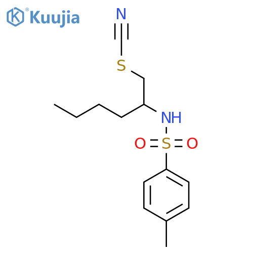Thiocyanic acid, 2-[[(4-methylphenyl)sulfonyl]amino]hexyl ester structure