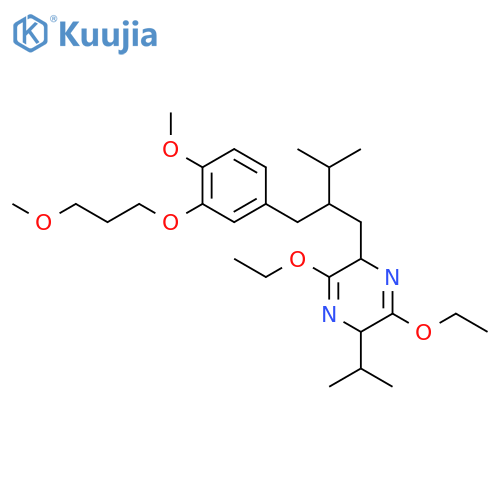 (2S,5R)-3,6-Diethoxy-2,5-dihydro-2-(2S)-2-4-methoxy-3-(3-methoxypropoxy)phenylmethyl-3-methylbutyl-5-(1-methylethyl)pyrazine structure