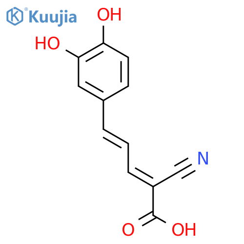 2,4-PENTADIENOIC ACID, 2-CYANO-5-(3,4-DIHYDROXYPHENYL)-, (2E,4E)- structure