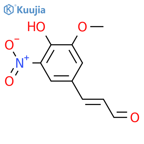 3-(4-hydroxy-3-methoxy-5-nitrophenyl)prop-2-enal structure