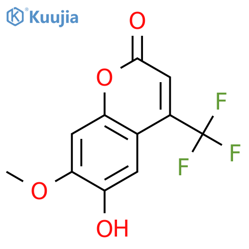 2H-1-Benzopyran-2-one, 6-hydroxy-7-methoxy-4-(trifluoromethyl)- structure