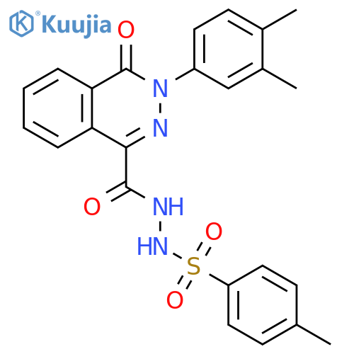 3-(3,4-dimethylphenyl)-N'-(4-methylbenzenesulfonyl)-4-oxo-3,4-dihydrophthalazine-1-carbohydrazide structure