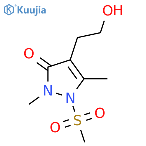 4-(2-HYDROXYETHYL)-2,5-DIMETHYL-1-(METHYLSULFONYL)-1,2-DIHYDRO-3H-PYRAZOL-3-ONE structure