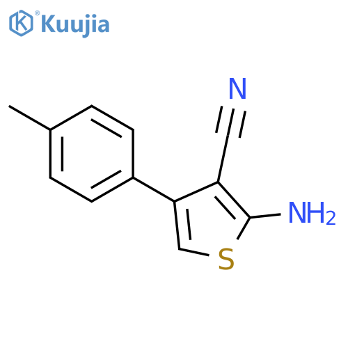 2-Amino-4-(4-methylphenyl)-3-thiophenecarbonitrile structure