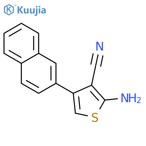 3-Thiophenecarbonitrile, 2-amino-4-(2-naphthalenyl)- structure