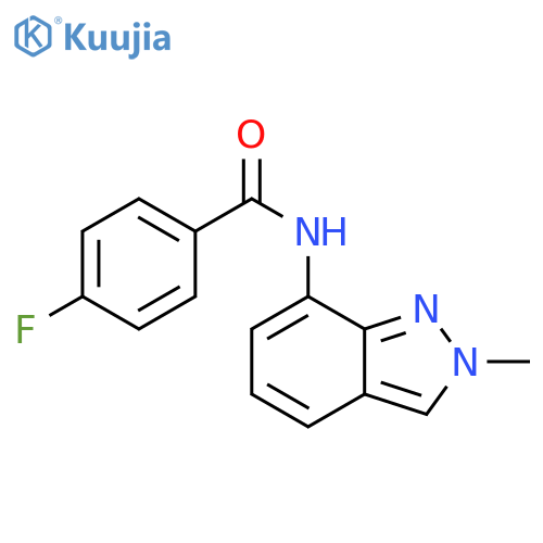 4-fluoro-N-(2-methyl-2H-indazol-7-yl)benzamide structure