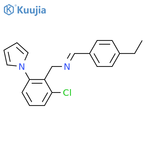 (E)-{[2-chloro-6-(1H-pyrrol-1-yl)phenyl]methyl}[(4-ethylphenyl)methylidene]amine structure