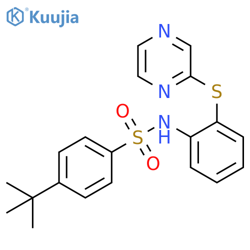 4-(tert-Butyl)-N-2-(2-pyrazinylsulfanyl)phenylbenzenesulfonamide structure